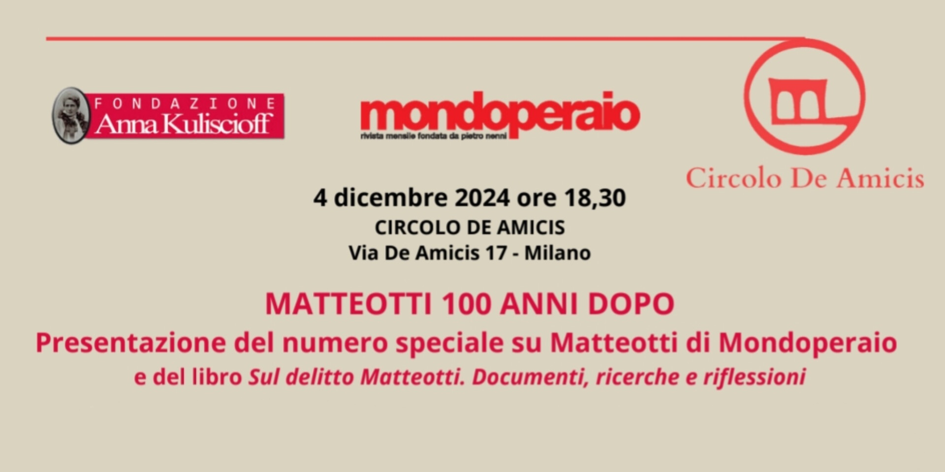 Presentazione del numero speciale su Matteotti di Mondoperaio