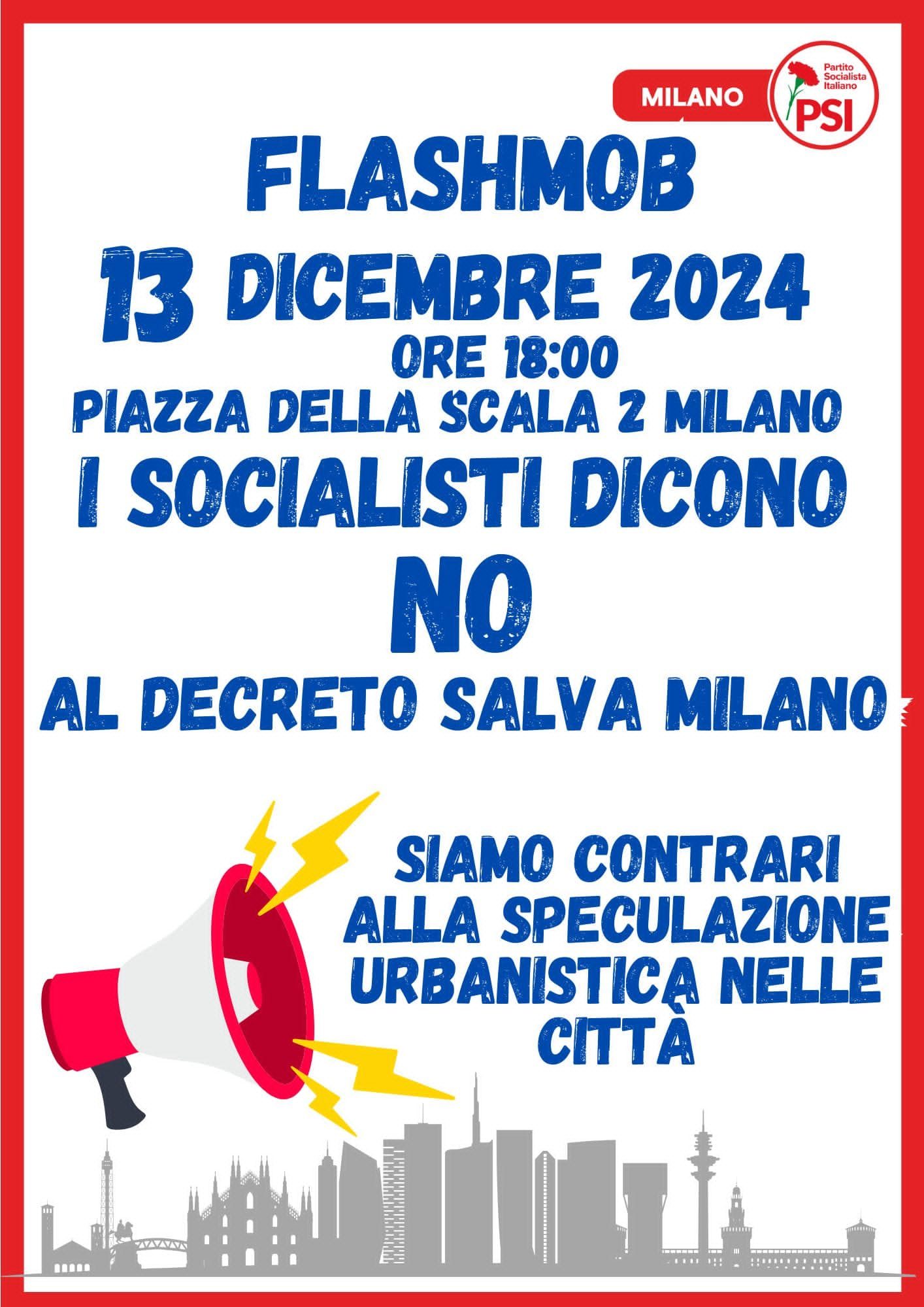 flashmob socialisti milano 13 dicembre